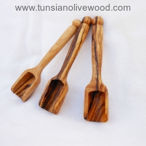 hand crafted olive wood salt/coffee scoop  from Tunisia