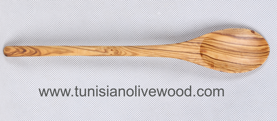 Tunisian Olive Wood Spoon with round handle