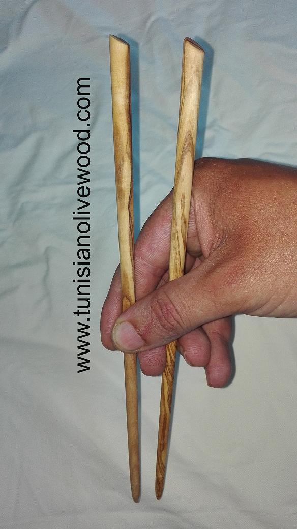 Olivewood Chopsticks (Cut End shape)