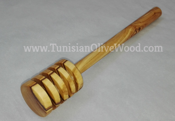 Tunisian Olive Wood Honey Dipper