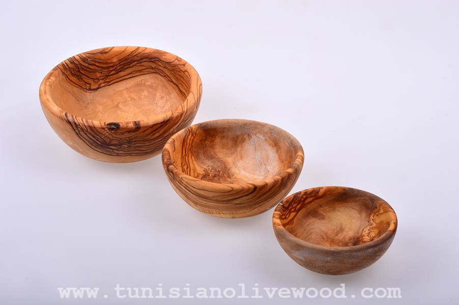 Olive wood Bowls from Tunisia