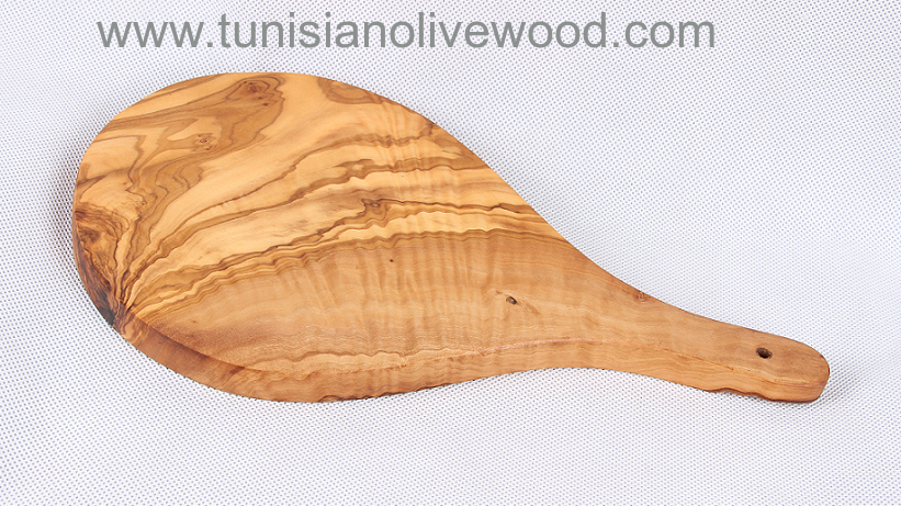 olive wood Cutting /chopping board with racket shape 