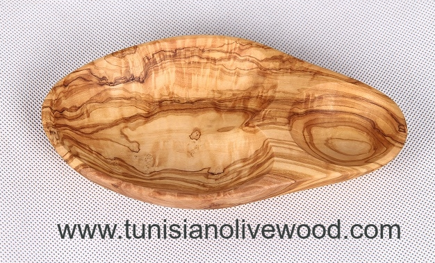 Tunisian Olive wood dishes olive shape dish